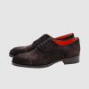 Herren Santoni Business Shoes | Bouyancy Formal Shoe Dark Grey