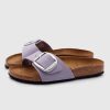 Damen Birkenstock Sandalen | Madrid Big Buckle Sandals Purple Fog