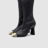 Damen Maria Luca Stiefel & Boots | Ellia Metal Toe Cap Stretch Bootie Black