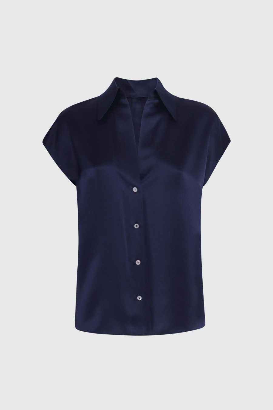 Damen Vince Blusen & Tops | Ruched Blouse Coastal Blue