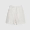 Damen Vince Hosen & Jumpsuits | Mid Waist Tie Front Shorts Off White