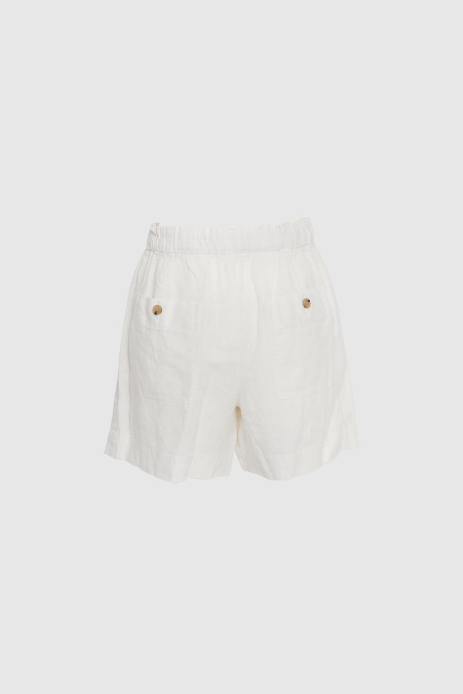 Damen Vince Hosen & Jumpsuits | Mid Waist Tie Front Shorts Off White