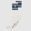 Accessoires AMI Paris Socken | Adc Striped Socks Storm Blue