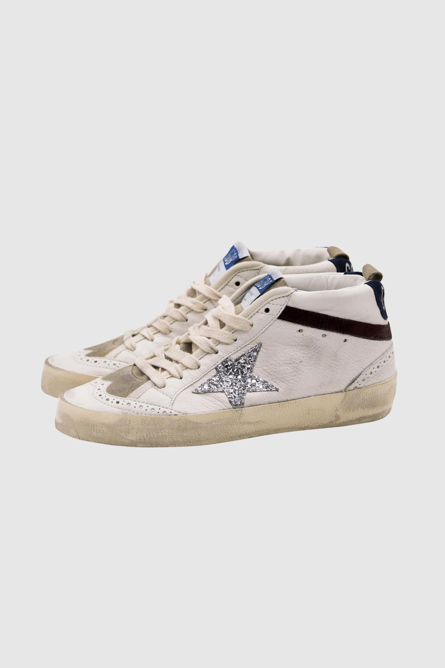 Damen Golden Goose Sneaker | Mid Star Sneaker White