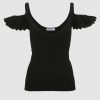 Damen JW Anderson Blusen & Tops | Cold Shoulder Ruffle Top Black