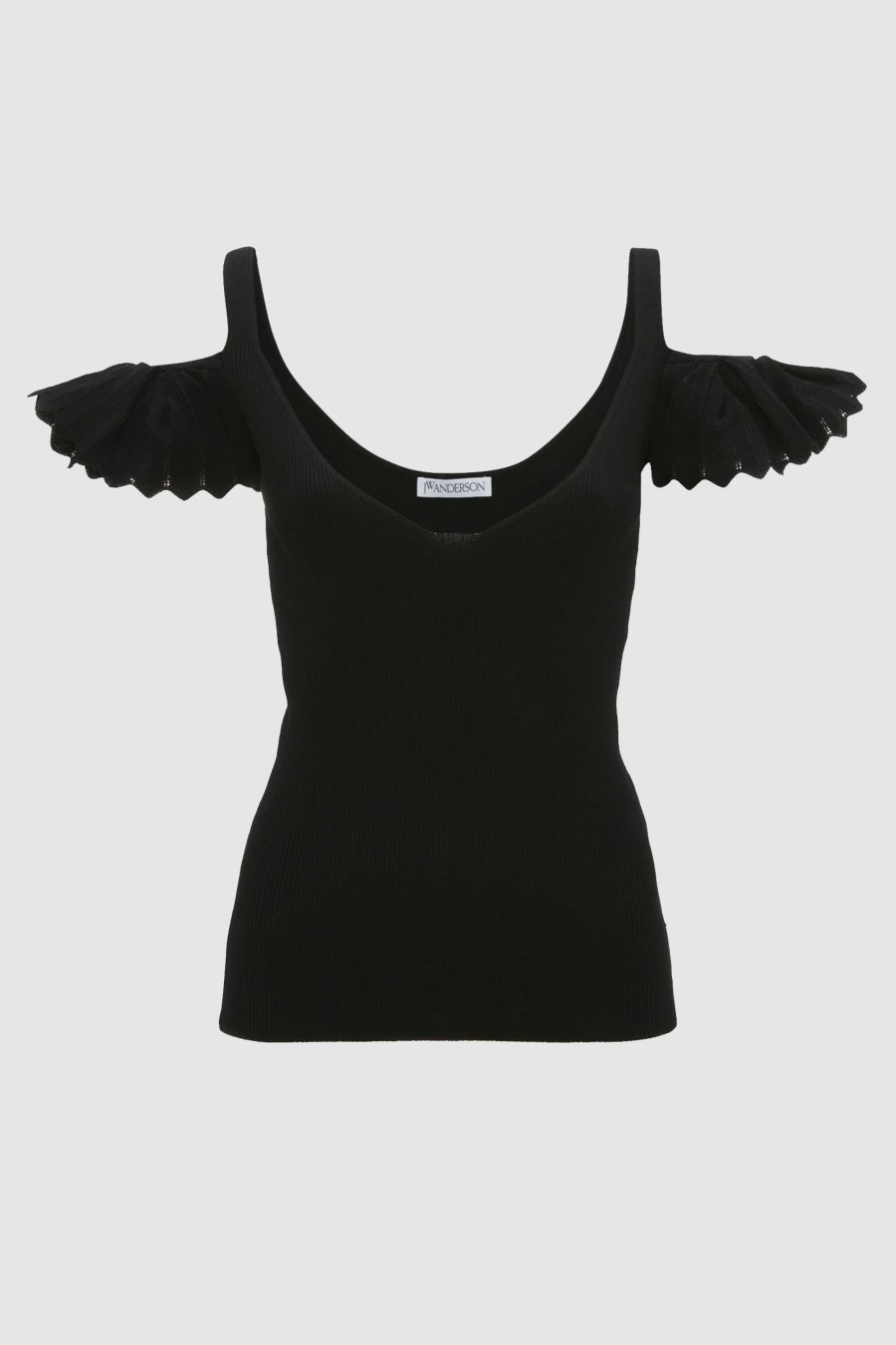 Damen JW Anderson Blusen & Tops | Cold Shoulder Ruffle Top Black