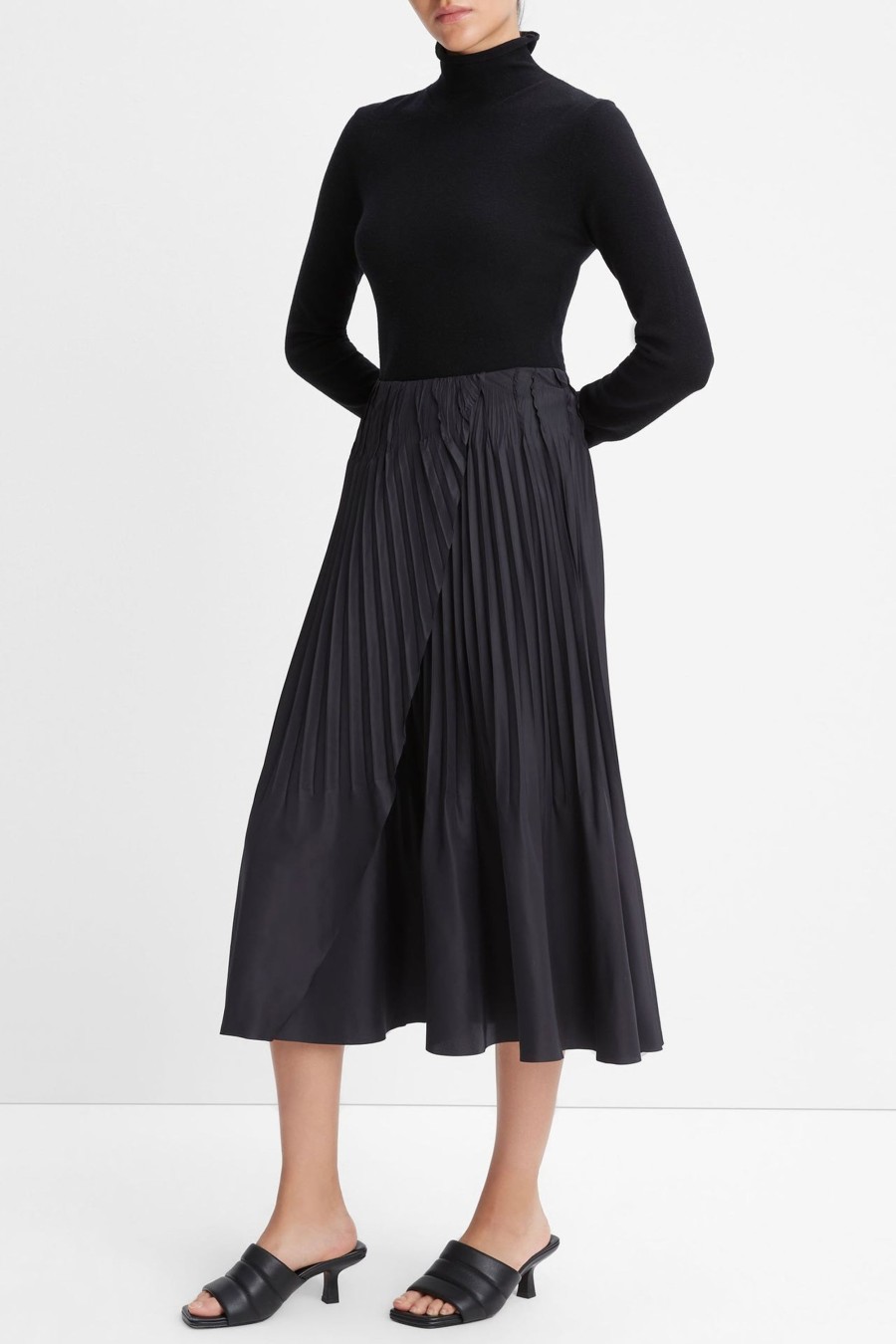 Damen Vince Kleider & Rocke | Pintuck Skirt Black