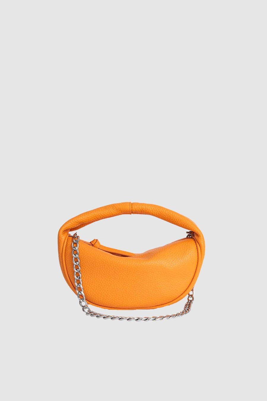 Damen By Far | Baby Cush Orange Flat Grain Leather