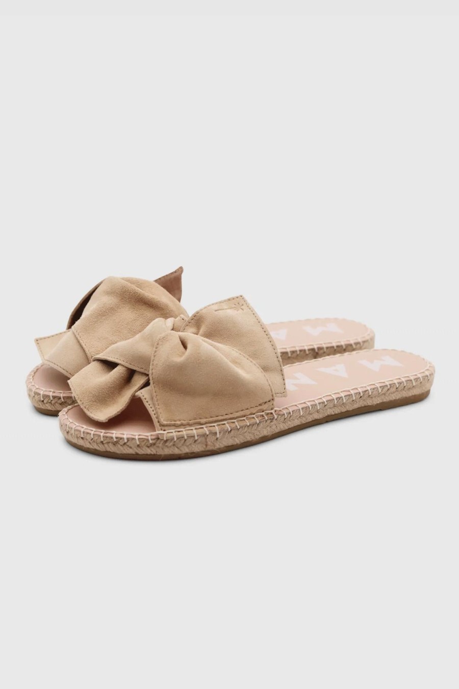 Damen Manebi Pantoletten & Mules | Sandals With Knot Champagne Beige