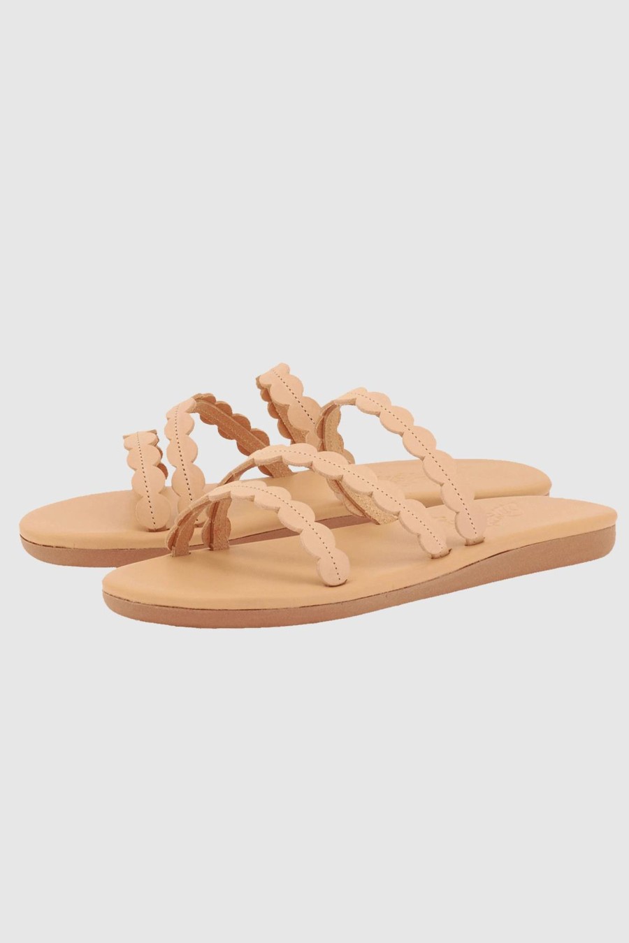 Damen Ancient Greek Sandals Sandalen | Oceanis Slide Sandals Natural