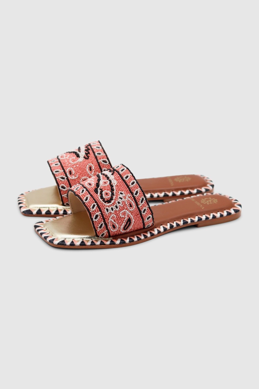 Damen De Siena Pantoletten & Mules | Bandana Flats Rose