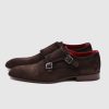 Herren Corvari Business Shoes | Doppel-Monkstrap Mokassin Dunkelbraun