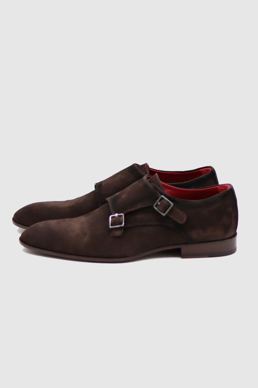 Herren Corvari Business Shoes | Doppel-Monkstrap Mokassin Dunkelbraun