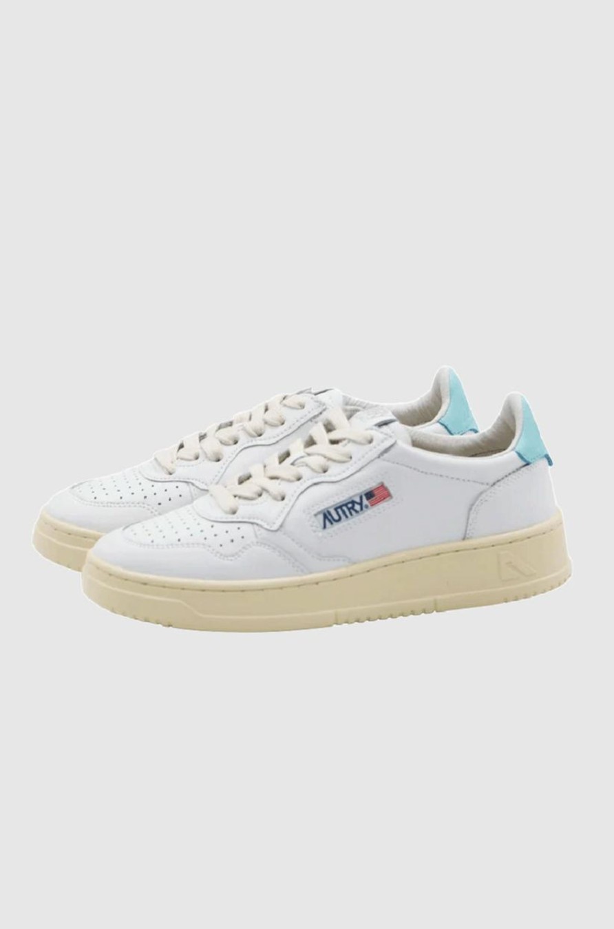 Damen Autry Sneaker | Medalist Sneaker W Low White Turquoise