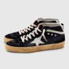 Herren Golden Goose Sneaker | Mid Star Sneaker Black/White