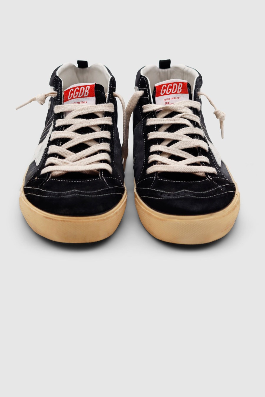 Herren Golden Goose Sneaker | Mid Star Sneaker Black/White