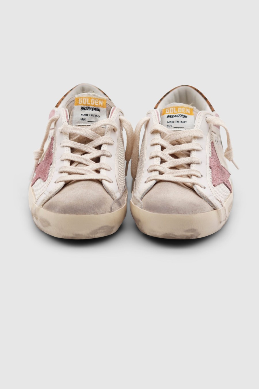 Damen Golden Goose Sneaker | Super Star Sneaker Crem/Antique Pink/ Ivory/ Beige Leo