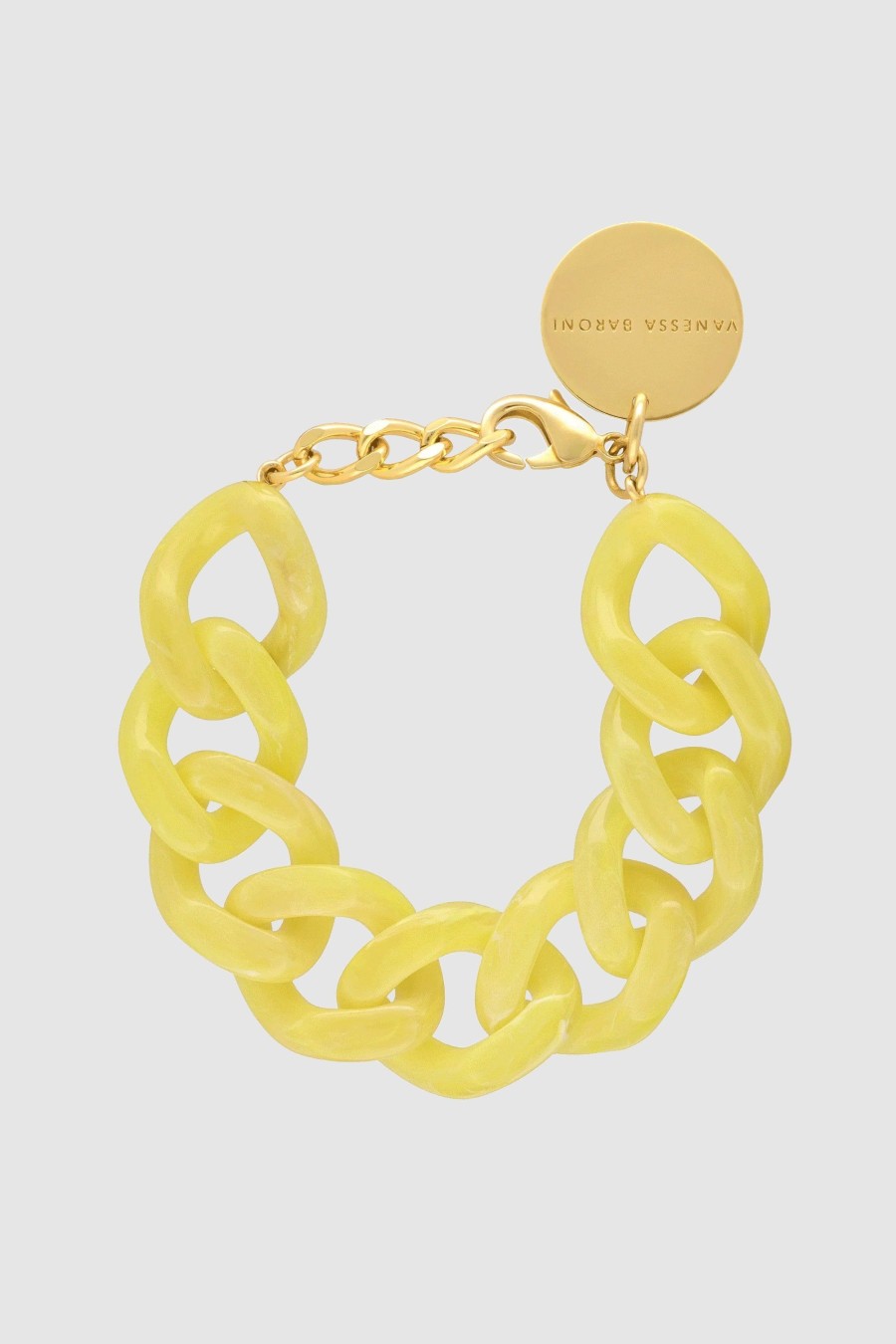 Accessoires Vanessa Baroni Schmuck | Flat Chain Bracelet Yellow Marble