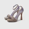 Damen Albano Sandalen | Glitter Sandals Night Beige