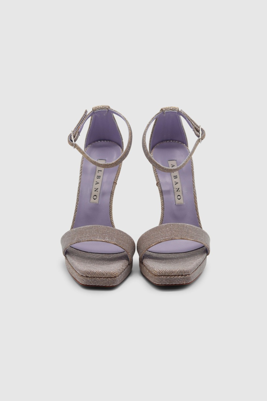 Damen Albano Sandalen | Glitter Sandals Night Beige