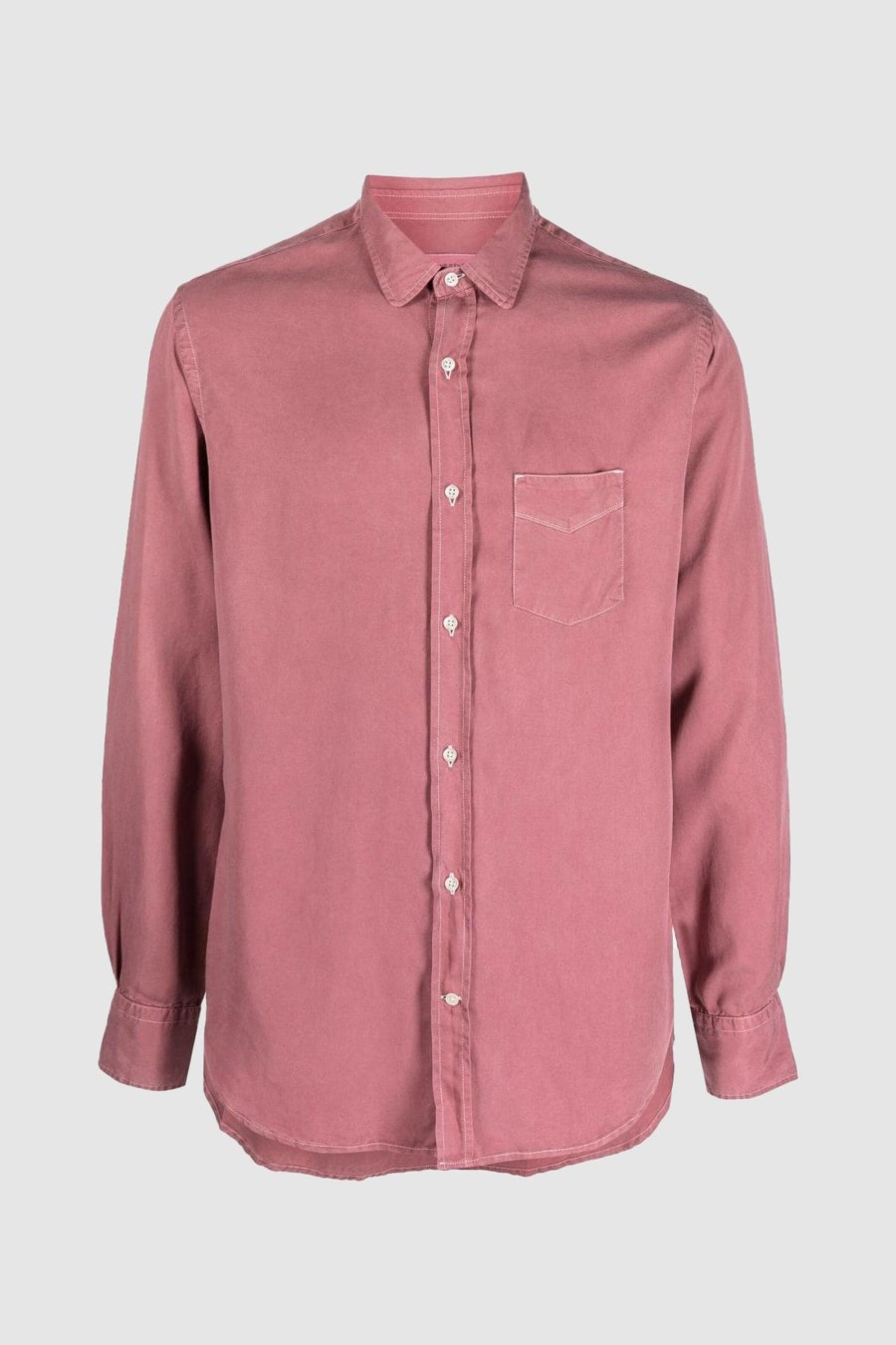 Herren Officine Générale Hemden | Lipp Shirt Fadedburgundy