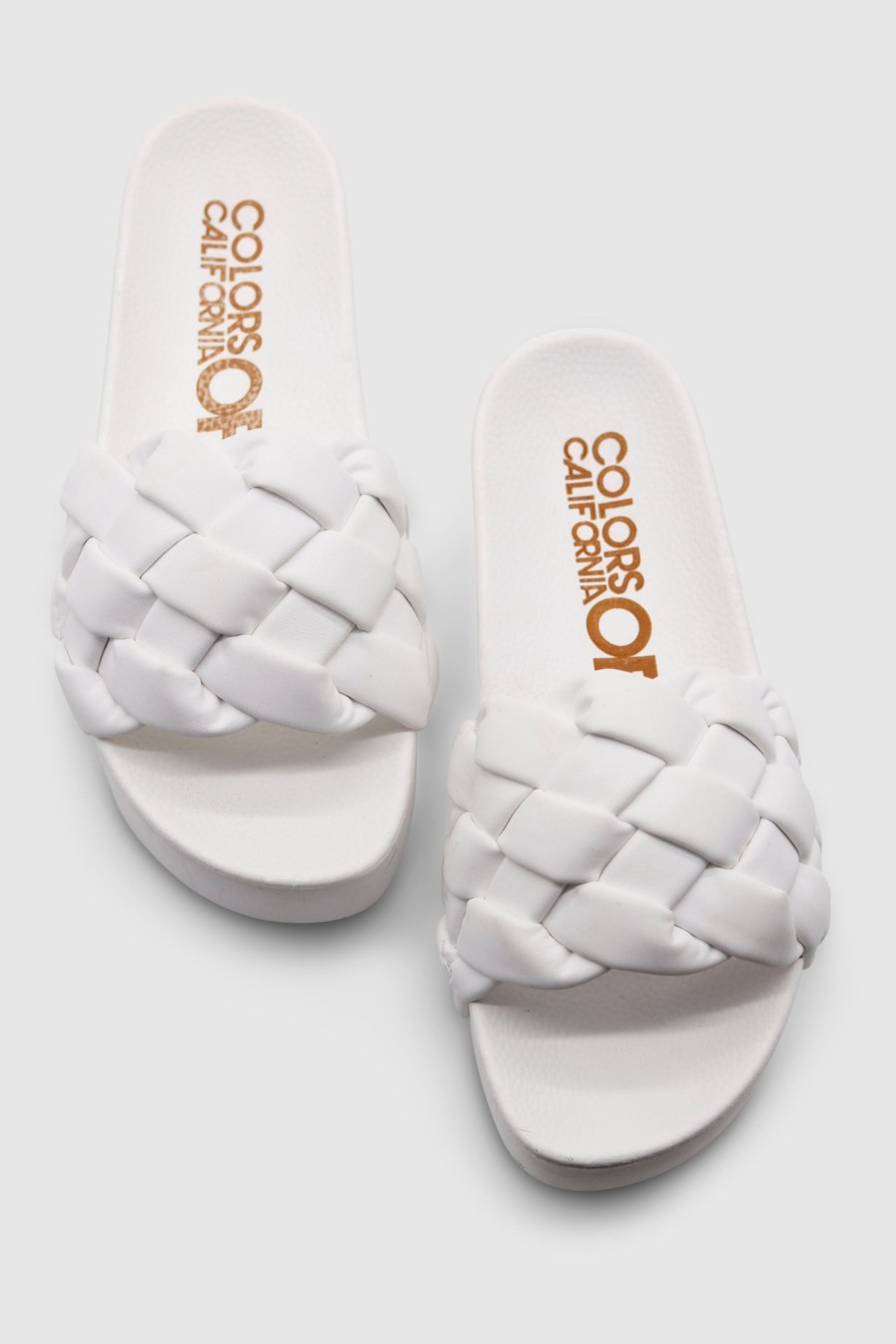 Damen Colors of California Pantoletten & Mules | Wedge Slides White