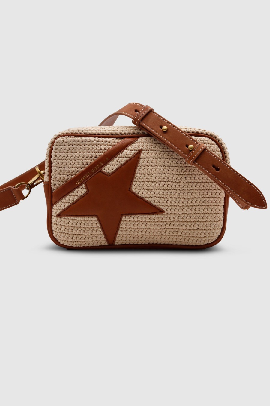 Damen Golden Goose | Star Bag Crochet Beige/ Brown