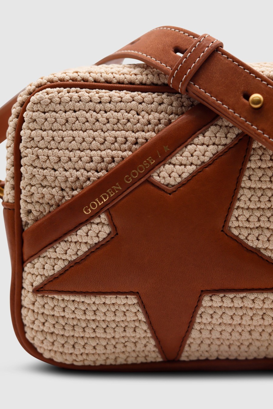 Damen Golden Goose | Star Bag Crochet Beige/ Brown