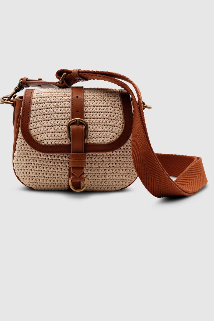 Damen Golden Goose | Francis Bag Crochet Small Natural/ Nougat