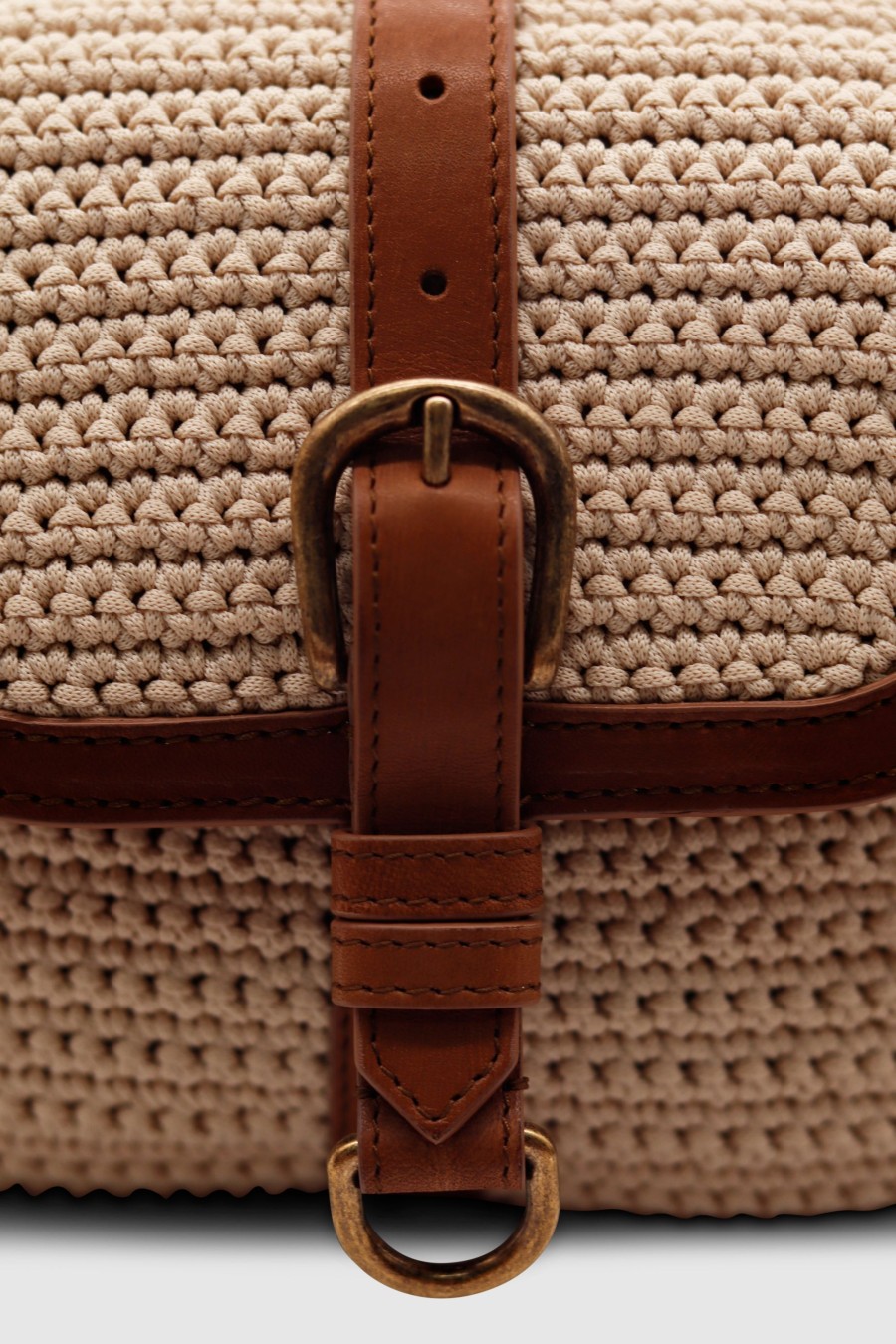 Damen Golden Goose | Francis Bag Crochet Small Natural/ Nougat