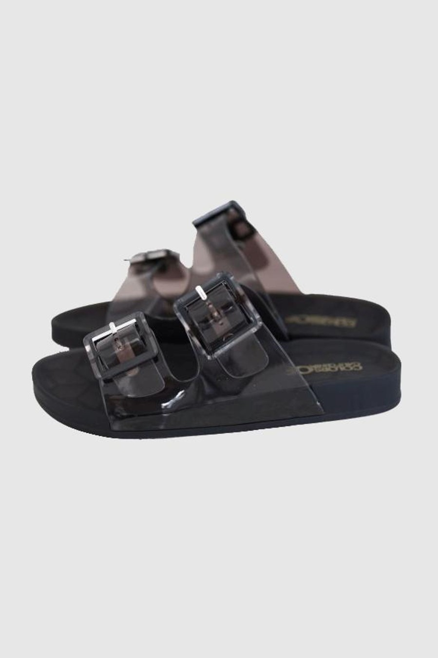 Damen Colors of California Pantoletten & Mules | Monochrome Jelly Pantolette Black