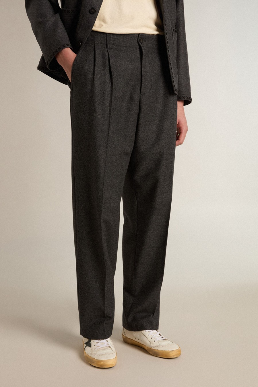 Herren Golden Goose Hosen | Slacks Melanga Dark Grey