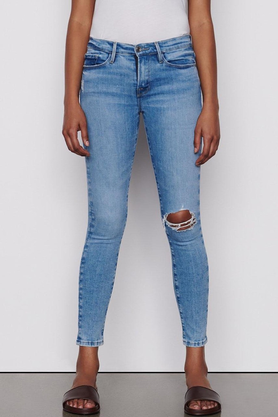 Damen FRAME Jeans | Le Skinny De Jeanne Degradable