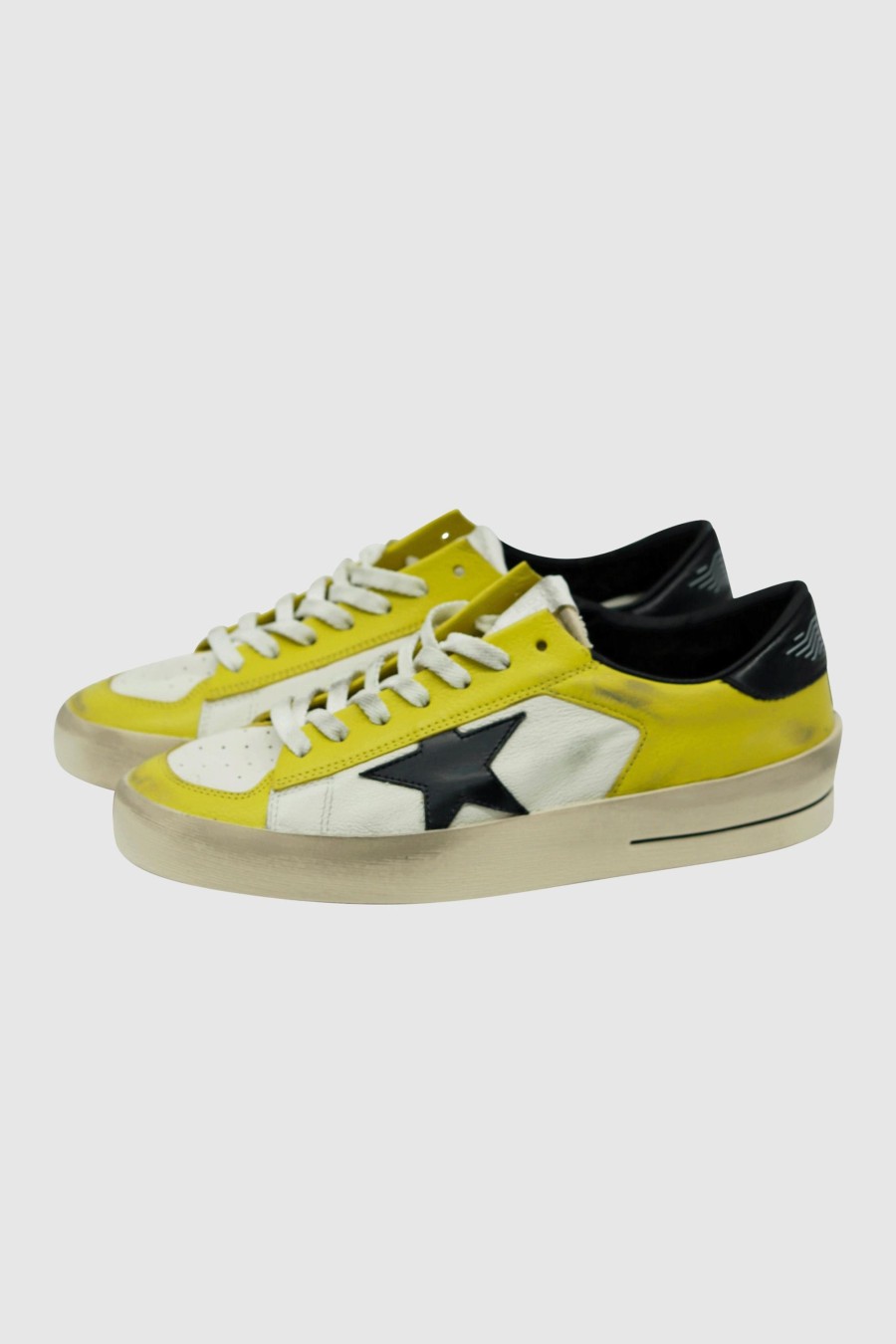 Herren Golden Goose Sneaker | Stardan Toe Citronelle/ White/ Black