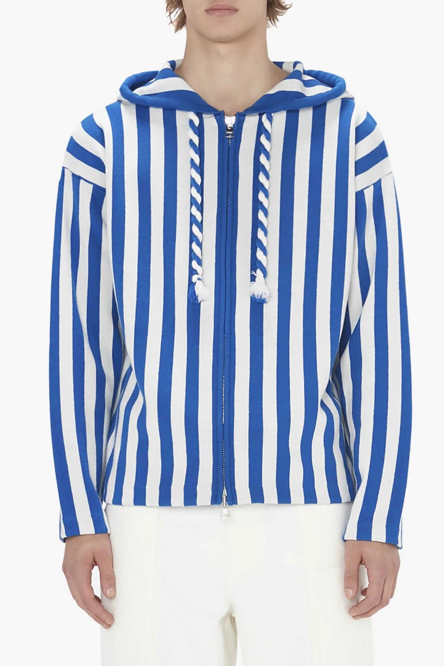 Herren JW Anderson Pullover | Hoodie Striped Zipped Anchor