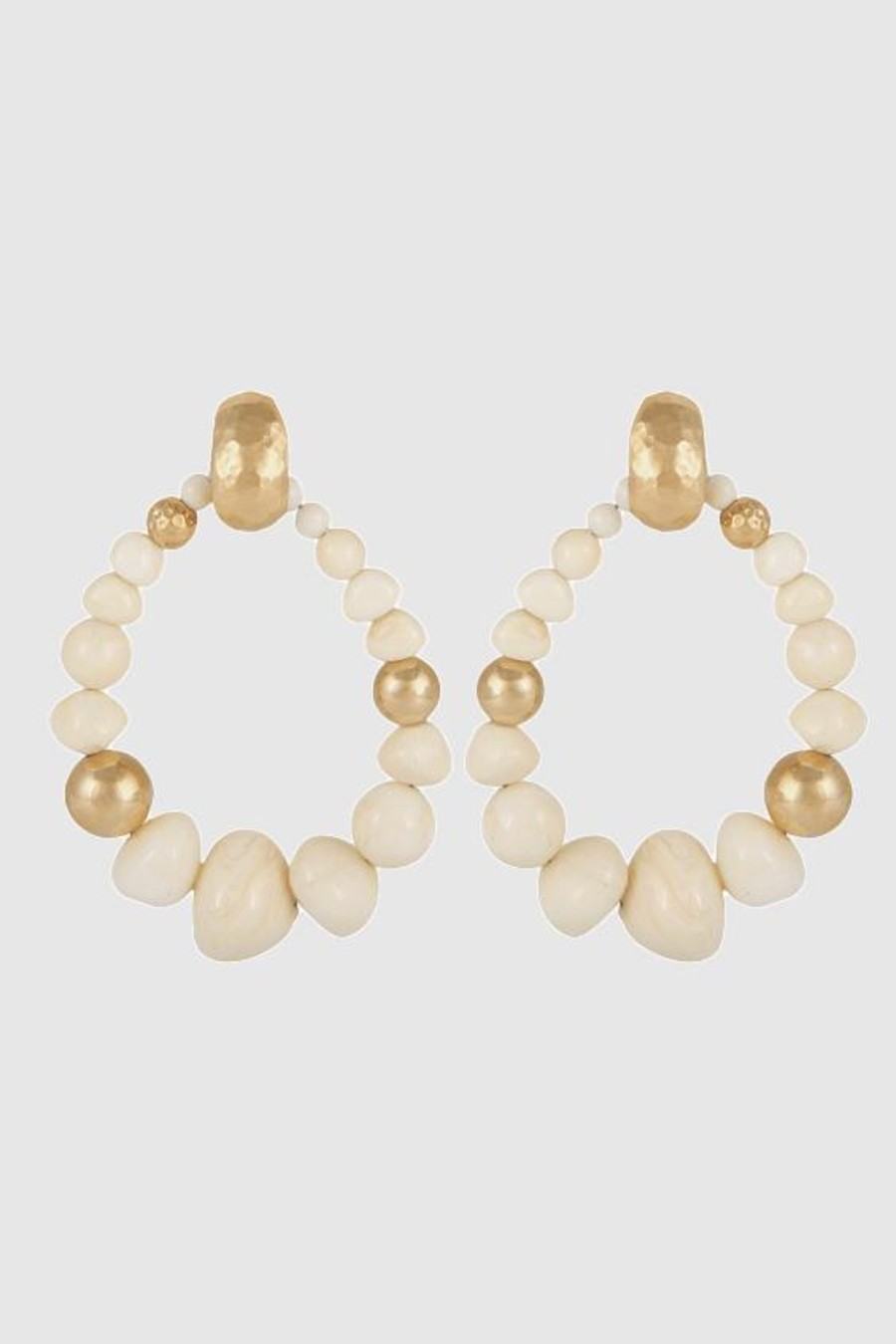 Accessoires GAS Bijoux Schmuck | Biba Earrings White/ Gold