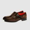 Herren Santoni Business Shoes | Dyne Formal Shoe Dark Brown